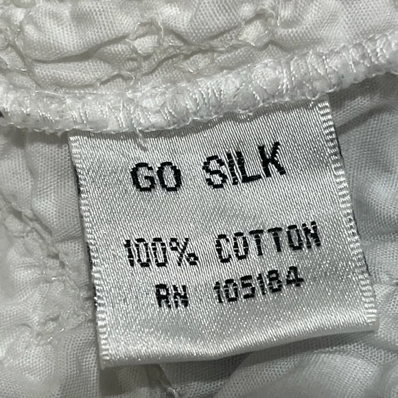 White Textured Button-Up Blouse BY GO SILK, WOMEN SIZE 2X - Picture 9 of 9